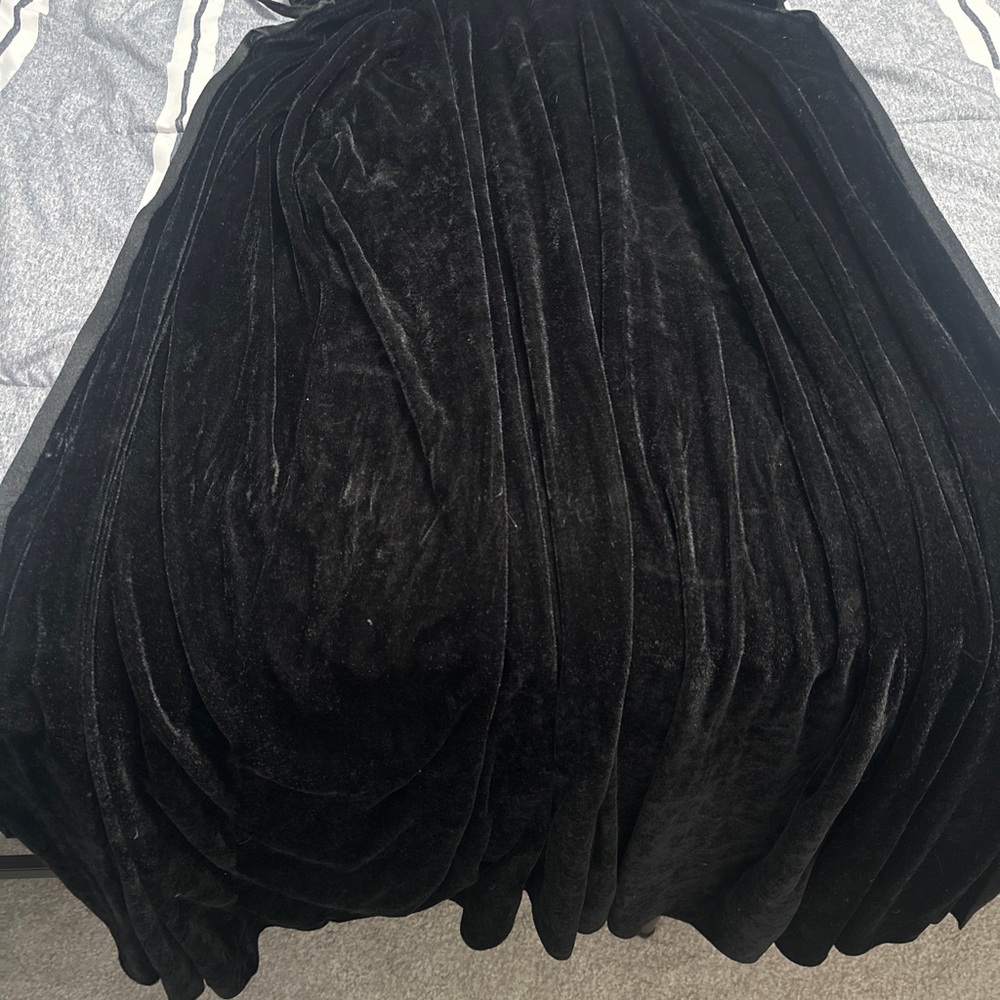 Black velour cape